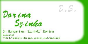 dorina szinko business card